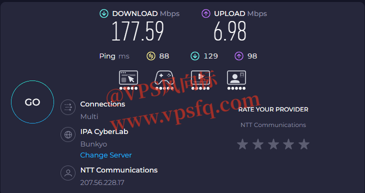 华纳云日本VPS 4837线路回程测速